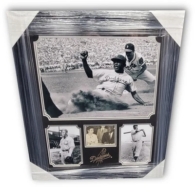 Jackie Robinson Hand Signed Autographed Photo Custom Framed W/  Rachel JSA LOA - Image 1 of 3