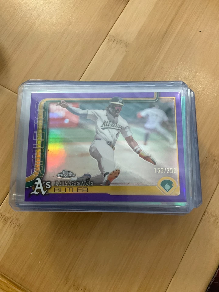 LAWRENCE BUTLER 2025 TOPPS CHROME PURPLE /250 ATHLETICS - Image 1 of 1