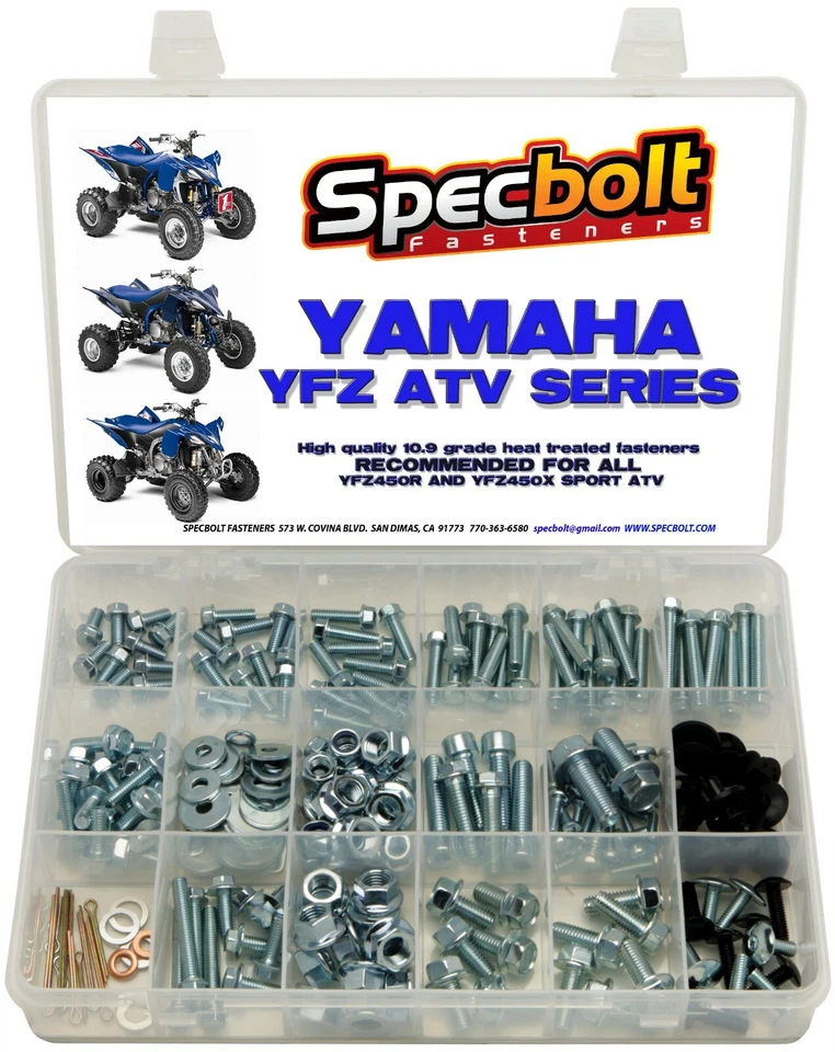 250pc Bolt Kit Yamaha YFZ-450 ATV YFZ450 plastic fenders engine frame YFZ Quad - Image 1 of 1