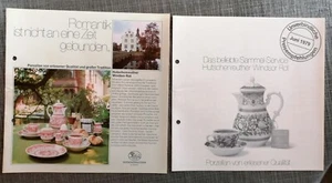 Katalog Porzellan Geschirr Hutschenreuther "Windsor Rot", Musterkarte, Prospekt - Bild 1 von 3