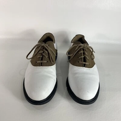 NIKE Golf Shoes Men’s Size 8 Saddle White and Brown  - Image 1 of 4