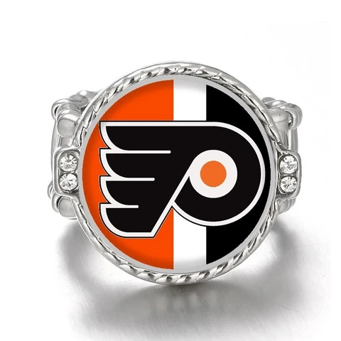 Special Philadelphia Flyers Silver Women's Crystal Accent Ring D12 Cover