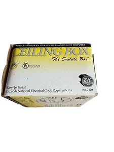 4-Inch Round Non-Metallic Ceiling Fan & Fixture Saddle Box -7120 - Picture 1 of 5