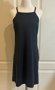 PrAna Woman’s Size M Black Ardor Sleeveless Dress Built in Bra Sporty Sundress - Picture 1 of 9
