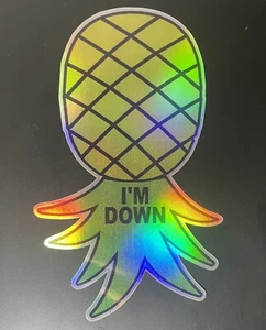 Holografische Ananas Aufkleber Abziehbild Spielt gut mit anderen Lifestyle Swinger - Bild 1 von 7