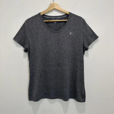 Champion T Shirt Mens Large Charcoal V Neck Short Sleeve VGC - image 1 of 4