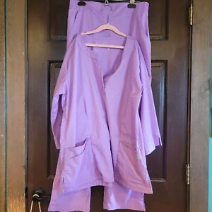 Buttery Soft Lavender scrub set: PM pants, L top