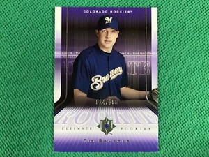 2004 Ultimate Collection #203 Tim Bausher UR T3 RC Rookie 014/199 Rockies