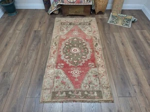 Red Area Rug, Beige Area Rug, Antique Rug, Vintage Area Rug, Oushak Area Rug - Bild 1 von 10