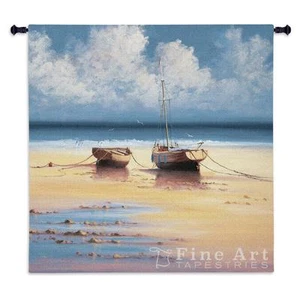 Restful Moorings Maritim Wandteppich - Boote Bild 53"x53" - Bild 1 von 1