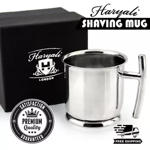 Shaving Mug German Stainless Steel Perfect for Hot and Wet Shave By Haryali  - Picture 1 of 3