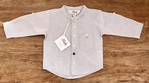 00 - LITTLE LONG SLEEVE DRESS SHIRT BY “ Bebe by mini haha “ 100% COTTON - NWT - Picture 1 of 3