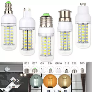 Led Bulbs Daylight E27 E26 B22 E14 G9 5730 SMD Corn Light Bulb Save Energy Lamp - Picture 1 of 18