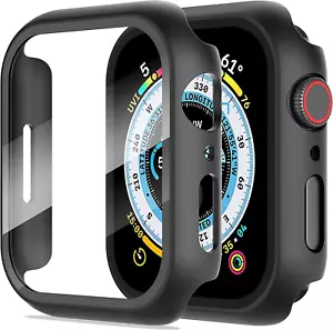 2-Pack Tempered Glass Screen Protector Cases for Apple Watch 44Mm, Ultra-Thin - Picture 1 of 12