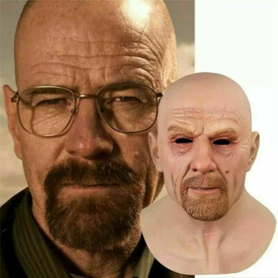 Breaking Bad Walter White Heisenberg Mask Halloween Old Men Cosplay Mask Props - Image 1 of 4