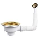 Premium 114MM Sink Drain GoldPlated Resists Corrosion Prevents Overflow