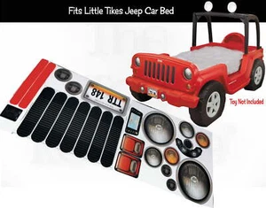 Autocollants de remplacement The Toy Restore pour lit Little Tikes Jeep - Photo 1 sur 6