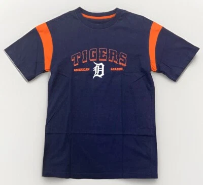 Camiseta estilo camiseta de los Tigres de Detroit MLB de la Liga Americana talla mediana azul/naranja Foto 1 de 4