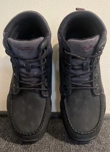 KURU Mujer Senderismo Zapatos Botas Exterior Talla 8.5 Estilo 173089 Negro Púrpura Cuero - Imagen 1 de 8