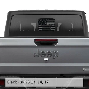Tattered American Flag Decal for Rear Slide Down Window For Jeep Gladiator 2020+ - Picture 1 of 7