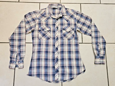 Vintage Saturdays In California Pearl Snap Western Shirt Men's M Blue Plaid - Image 1 of 4