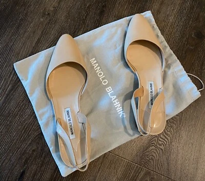 Bombas de bailarina Manolo Blahnik Aspro Slingback - Imagem 1 de 4