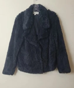 Ava & Viv Faux Fur Coat Blue Women's Size X0 - Picture 1 of 6