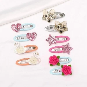 Baby Hair Clips 20Pcs Fully Lined Baby Hair Pins 2.36" - Picture 1 of 3