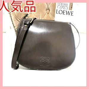 Bolso Bandolera LOEWE Anagrama Cuero Herrajes Dorados De Colección Auténtico - Imagen 1 de 9
