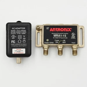 ANTRONIX MRA1-15/AC AMP COAXIAL CABLE AMPLIFIER w/ POWER ADAPTER TESTED - Picture 1 of 6