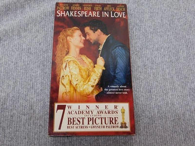 Vintage Shakespeare in Love VHS Romantic Comedy 7 Academy Awards Gwyneth Paltrow - Image 1 of 4