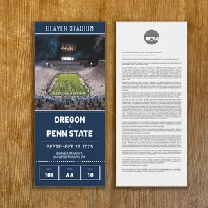 2025 Penn State Football Gedenkmünze Custom Ticket Stub jedes Spiel jeder Sitzplatz - Bild 1 von 4