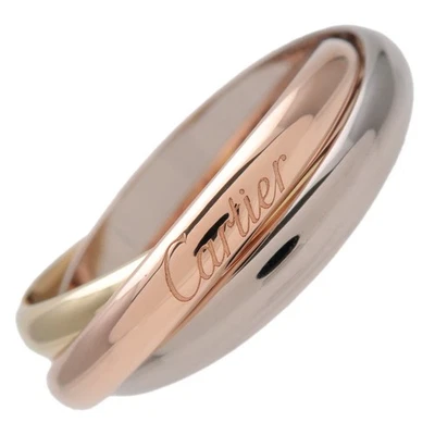 Cartier Trinity Ring MM K18 750YG/WG/PG #63 US10-10.5 EU63 HK23 Auth Used F/S - Image 1 of 4