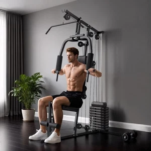 Multifunction Home Gym Machine with 45kg Weight Stack for Full Body Workout - Picture 1 of 11
