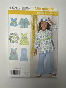 Simplicity Easy to Sew Pattern 1476 Girl's Shirt, Dress, Pants Size 3-8 Uncut - Picture 1 of 2