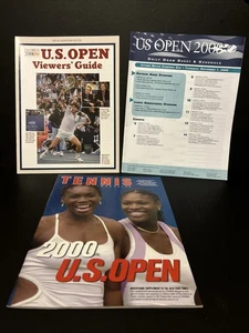 Lot Tennis Magazine 2000 US Open Serena Venus Viewers Guide Daily Draw Sheet - Imagen 1 de 9