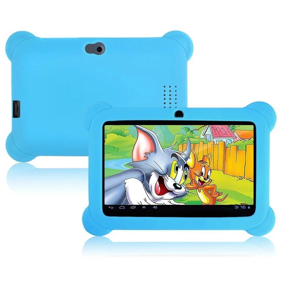 Universal Soft Silicone Gel Rubber Shockproof Case Cover 7 inch Tablet Blue - Image 1 of 1