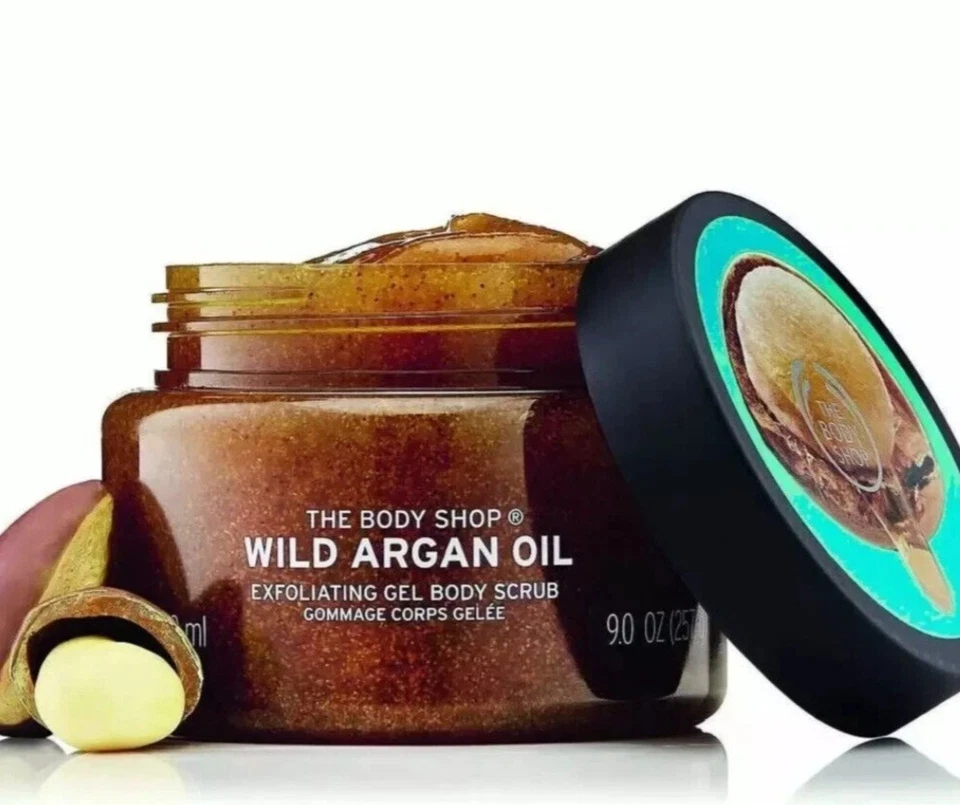 The Body Shop Wild Argan Oil Exfoliating Gel Body Scrub, 250ml. NEW. Unopened  - Image 1 of 1