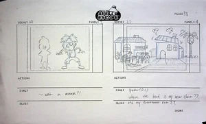 Ape Escape TV SERIES 2009 Hand Drawn Production Storyboard Page #WW - Picture 1 of 2