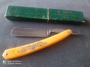 rasoio a mano libera vintage bellissimo manico - Foto 1 di 7