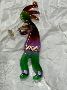 Artisan Southwestern Kokopelli Horn Spielglas Ornament - Bild 1 von 5