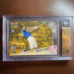2017 TOPPS NOW AARON JUDGE RC HOME RUN DERBY BONUS GOLD CARD BGS 10 PRISTINE - Picture 1 of 6