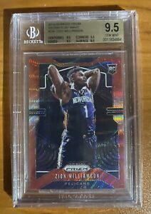 ZION WILLIAMSON BGS 9.5 TRUE GEM💎 2019-20 PANINI PRIZM BASKETBALL RUBY WAVE RC