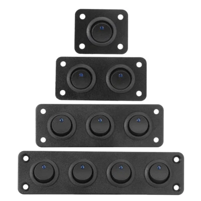 12V-24V LED Schaltpanel Schalter 1/2/3/4Gang Schalttafel Voltmeter für Auto KFZ - Bild 1 von 4