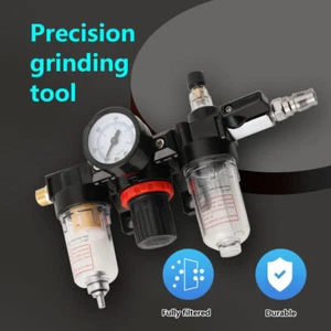 1/4'' Air Compressor Filter Oil Water Separator Trap Filter with Regulator Gauge - Picture 1 of 12