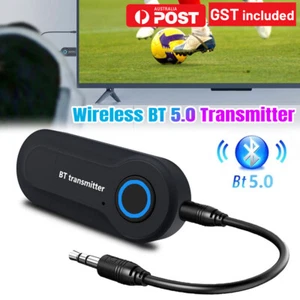 Wireless Bluetooth 5.0 Transmitter Stereo Audio Adapter Sender for TV PC Speaker - Picture 1 of 15