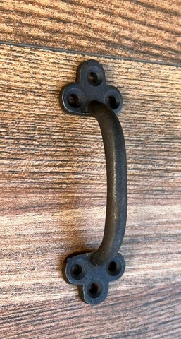 ONE (1) SMall Cast IRON Rustic Boxcar Industrial  Door Gate Shed Handles Pull Cover