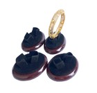 4 pc  Black Velvet & Mahogany Color Base Bracelet Jewelry Display Showcase