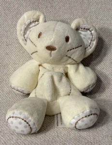 Animal Adventure Plush Cream Mouse Crinkle Stitch Lovey Toy 2019 EUC HTF - Picture 1 of 8