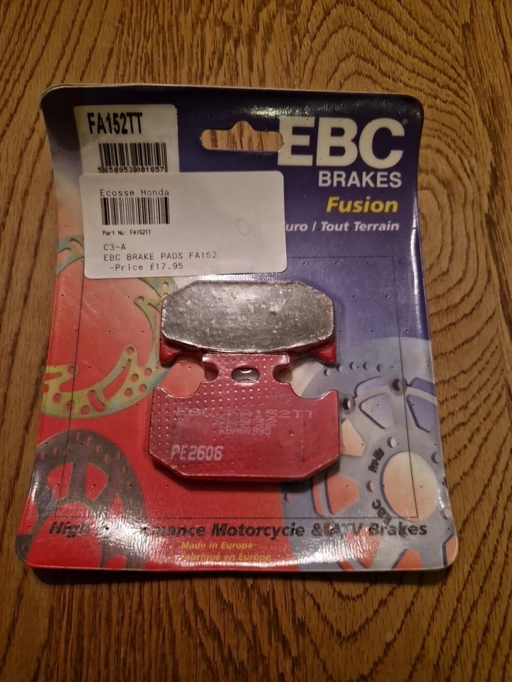 Disc Brake Pads for Yamaha WR400F YZ400F YZ250 YZ125 DT230 DT200 - EBC FA152/TT - Image 1 of 1